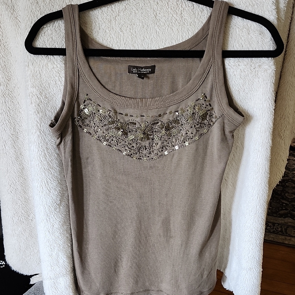 Ladies' Embellished Olive Top